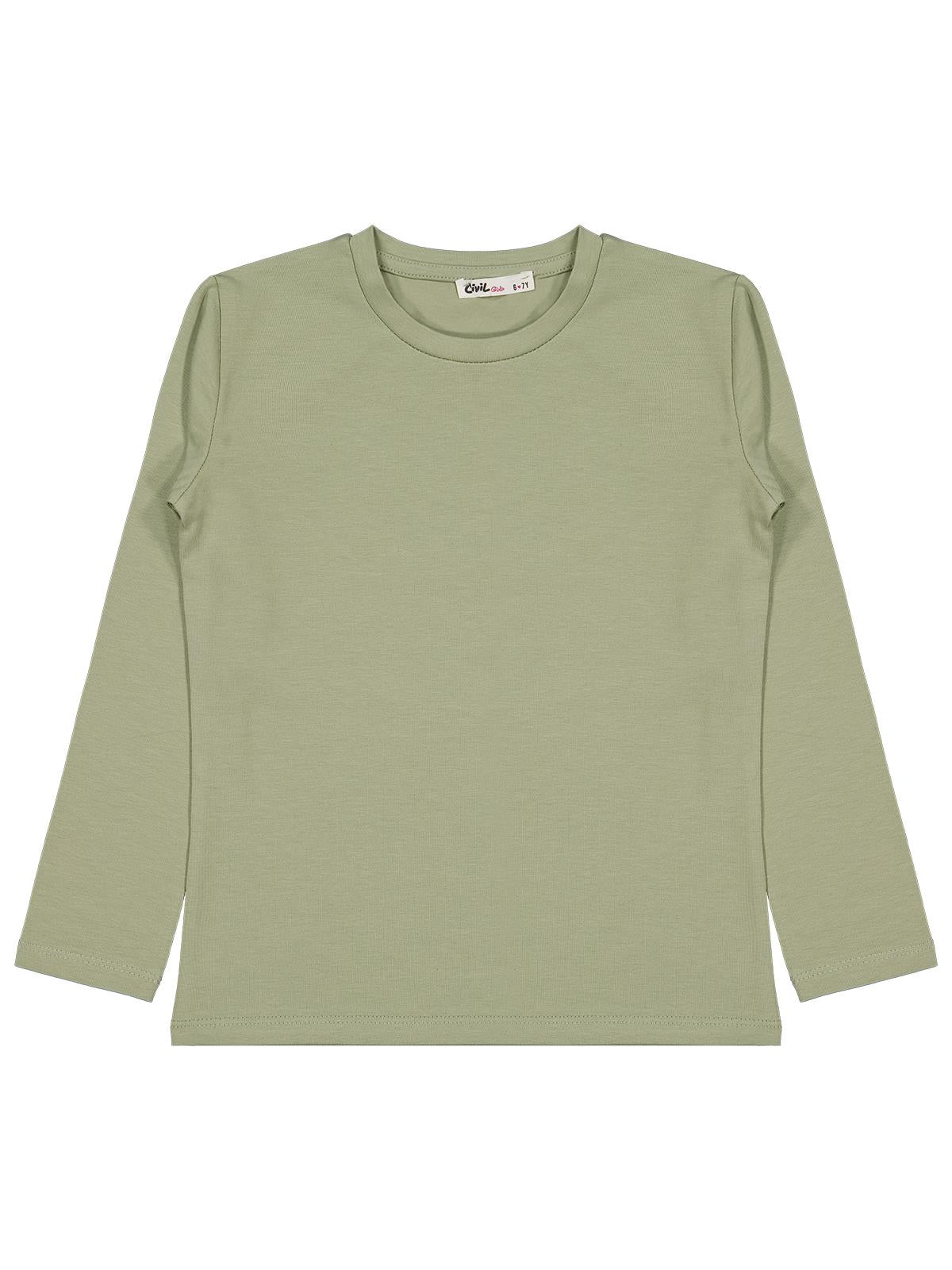 Civil Girls Basic 6-9 Yaş Sweatshirt - Haki