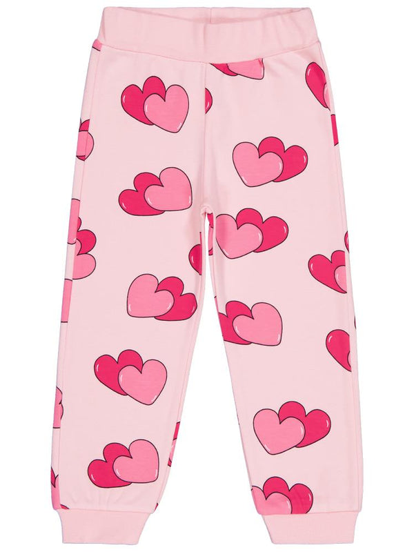 Civil Girls Renkli Kalp Baskılı 2-5 Yaş Eşofman Altı - Pembe