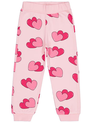 Civil Girls Renkli Kalp Baskılı 2-5 Yaş Eşofman Altı - Pembe