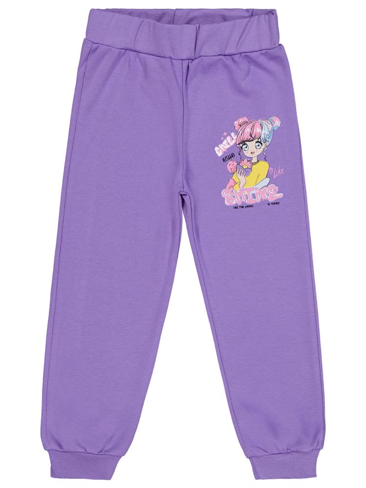 Civil Girls Anime Baskılı 2-5 Yaş Eşofman Altı - Lila