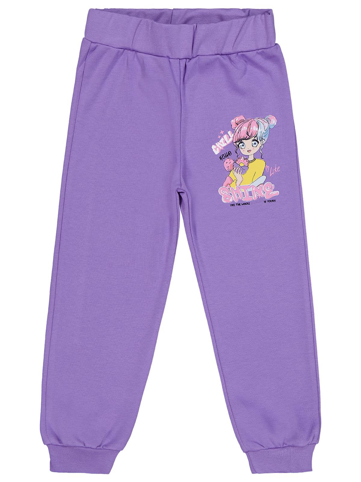 Civil Girls Anime Baskılı 2-5 Yaş Eşofman Altı - Lila