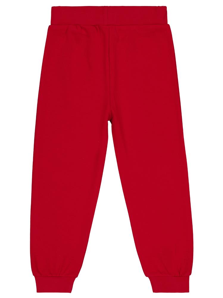 Civil Girls Renkli Çiçek 2-5 Yaş Eşofman Altı - Kırmızı