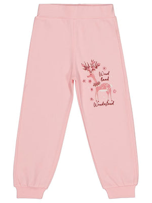 Civil Girls Geyik Baskılı 2-5 Yaş Eşofman Altı - Pembe