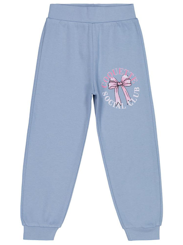 Civil Girls Kurdela Baskılı 2-5 Yaş Eşofman Altı - Mavi