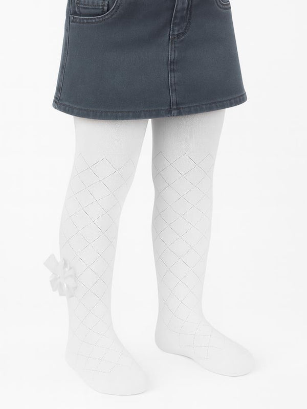 Civil Girls Petek Tüllü Aksesuar 3-7 Yaş Kız Külotlu Çorap - Beyaz