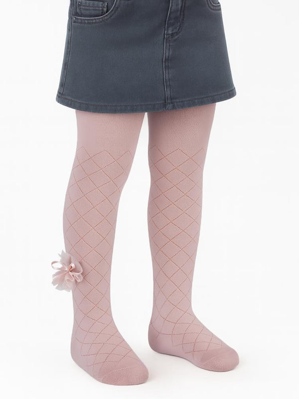 Civil Girls Petek Tüllü Aksesuar 3-7 Yaş Kız Külotlu Çorap - Pembe