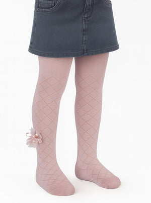 Civil Girls Petek Tüllü Aksesuar 3-7 Yaş Kız Külotlu Çorap - Pembe