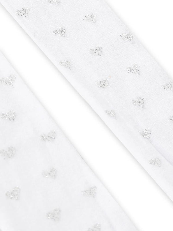 Civil Girls Simli Kalp 3-11 Yaş Kız Külotlu Çorap - Beyaz