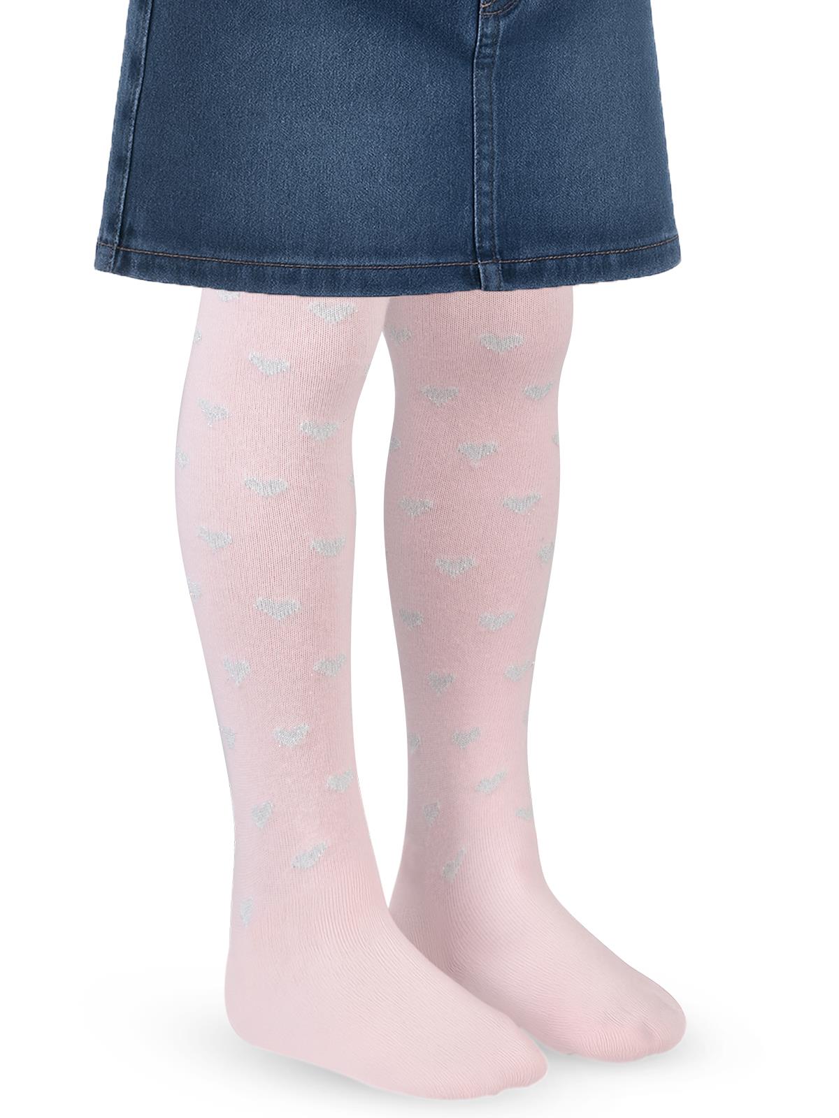 Civil Girls Simli Kalp 3-11 Yaş Kız Külotlu Çorap - Pembe