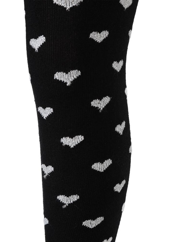 Civil Girls Simli Kalp 3-11 Yaş Kız Külotlu Çorap - Siyah
