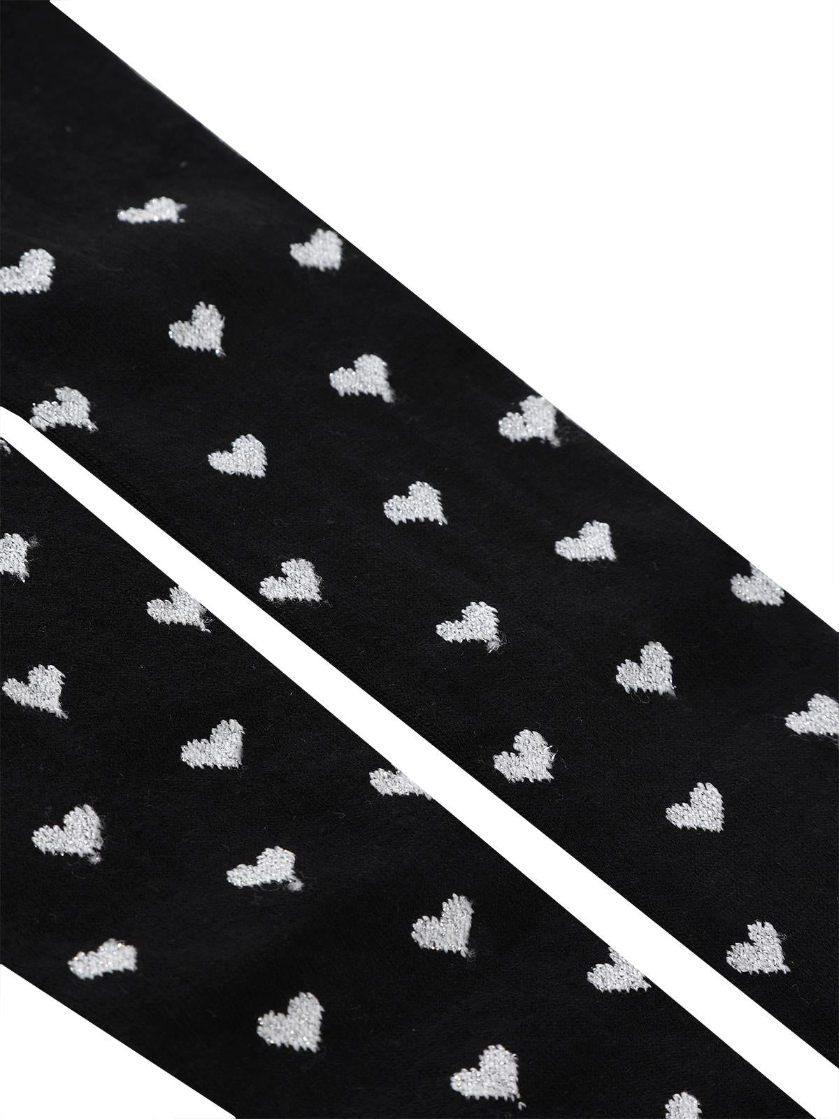 Civil Girls Simli Kalp 3-11 Yaş Kız Külotlu Çorap - Siyah