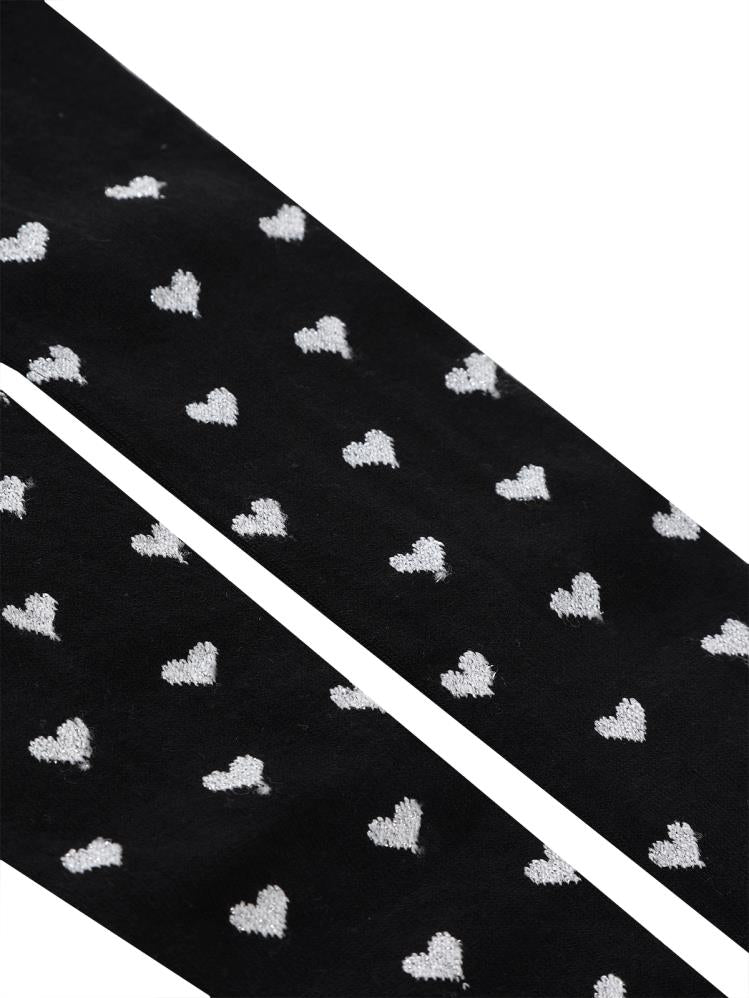 Civil Girls Simli Kalp 3-11 Yaş Kız Külotlu Çorap - Siyah