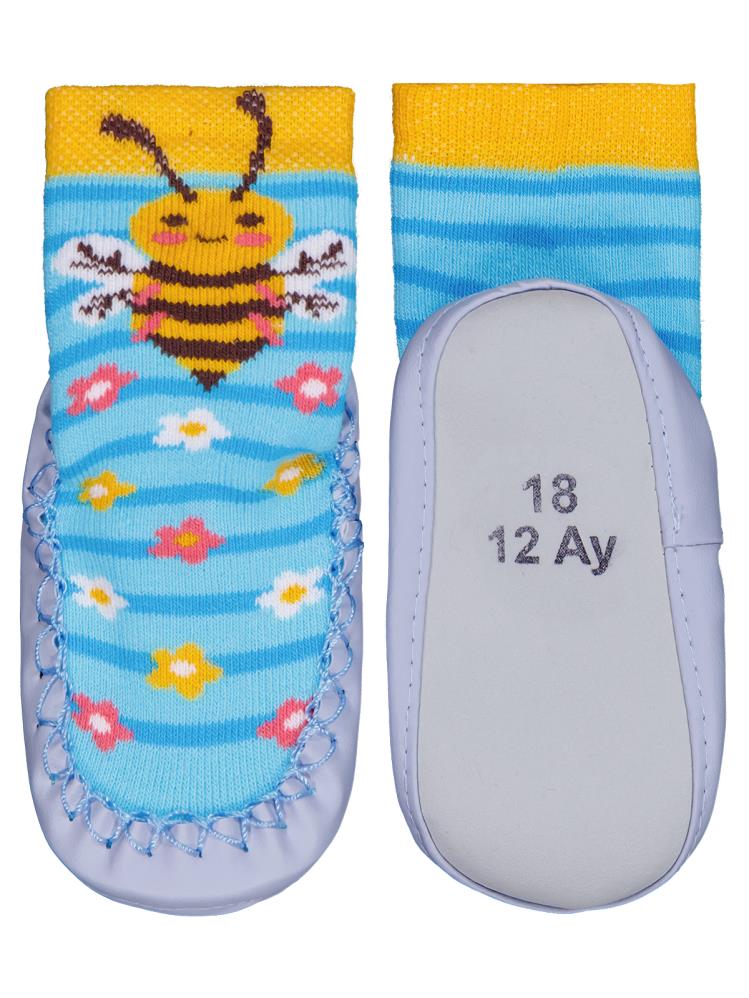 Civil Baby Arı Bebek Kız Havlu Çarık Çorap