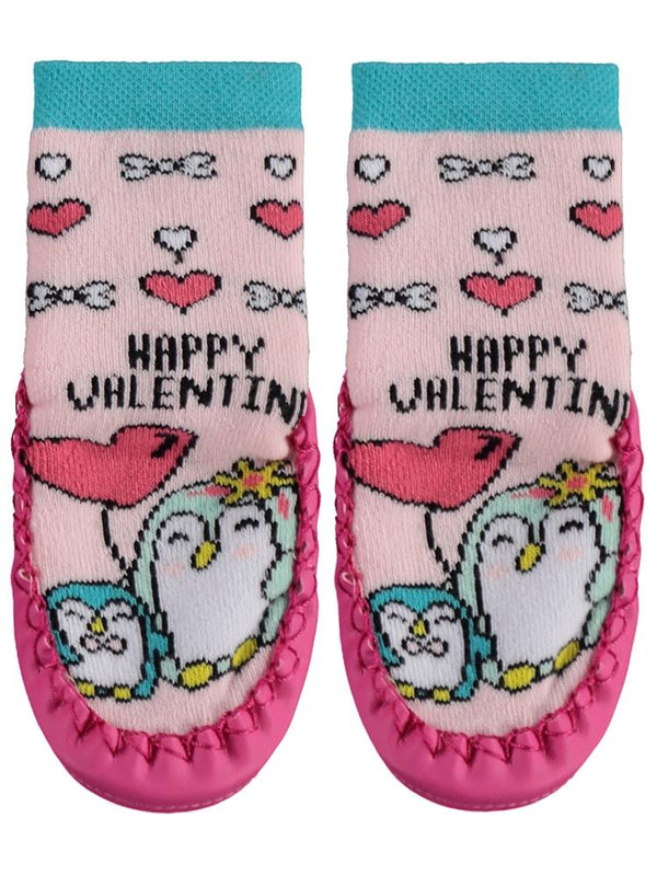 Civil Baby Penguen Bebek Kız Havlu Çarık Çorap