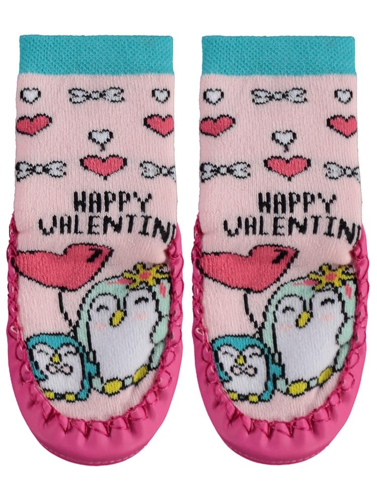 Civil Baby Penguen Bebek Kız Havlu Çarık Çorap