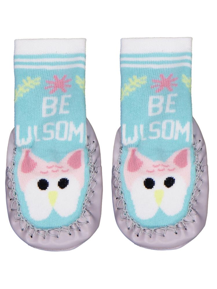 Civil Baby Baykuş Bebek Kız Havlu Çarık Çorap