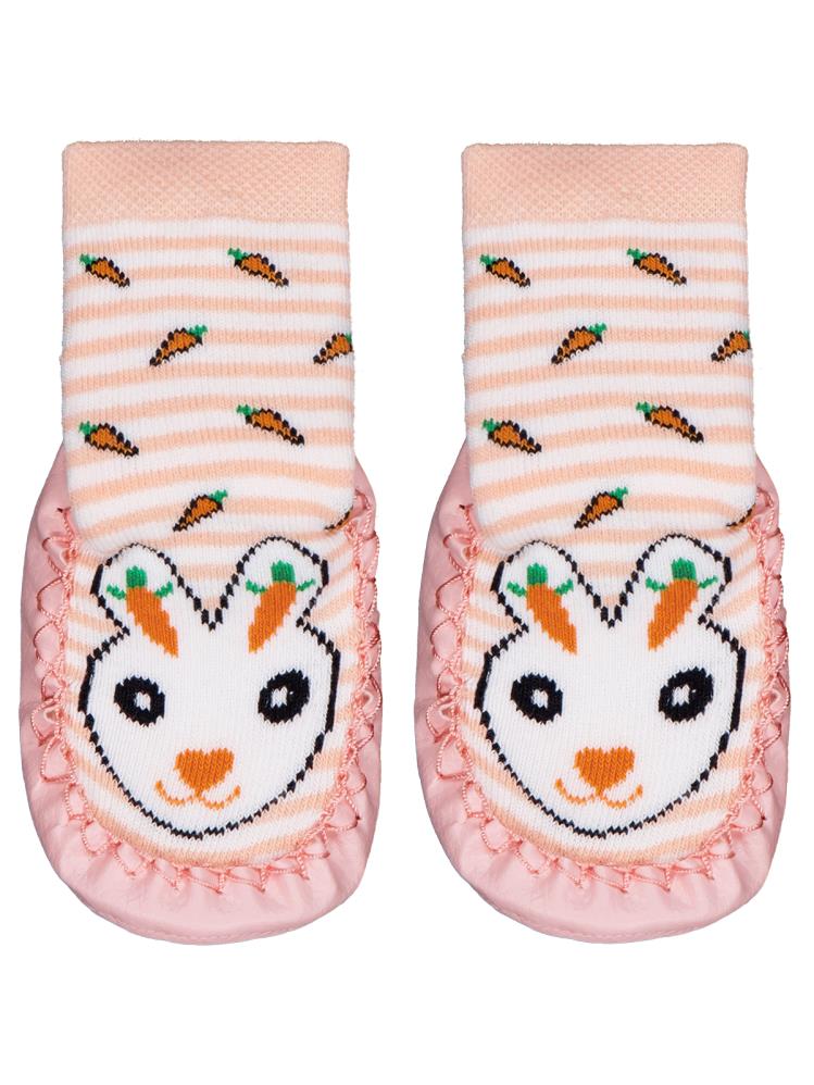 Civil Baby Tavşan Bebek Kız Havlu Çarık Çorap