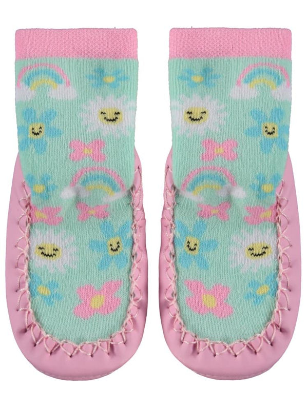 Civil Baby Çiçek Bebek Kız Havlu Çarık Çorap