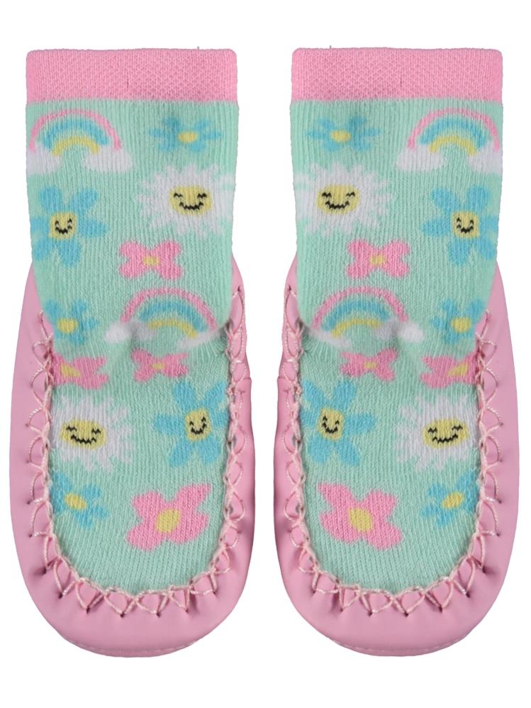 Civil Baby Çiçek Bebek Kız Havlu Çarık Çorap