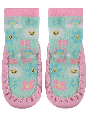 Civil Baby Çiçek Bebek Kız Havlu Çarık Çorap