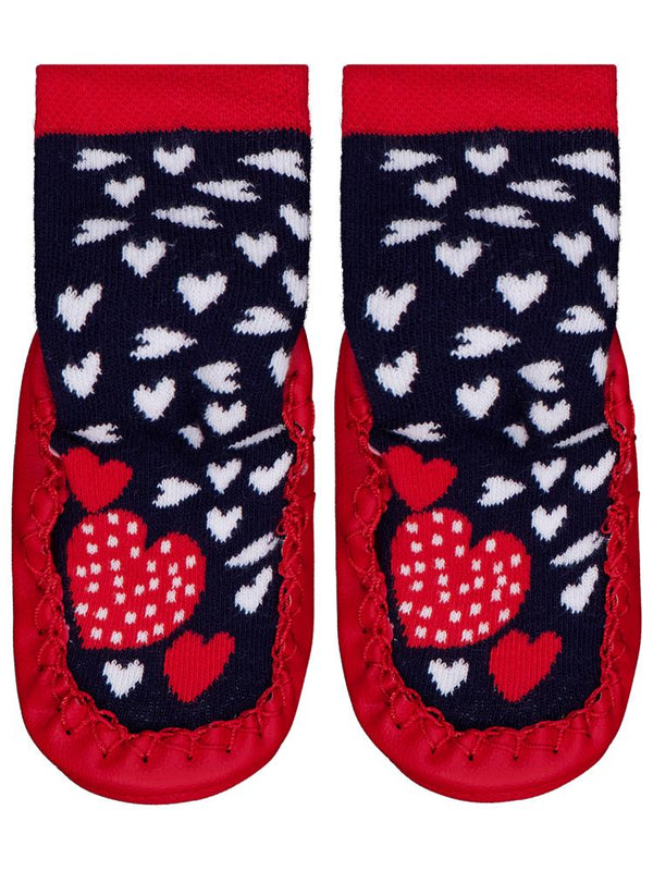 Civil Baby Kalp Bebek Kız Havlu Çarık Çorap