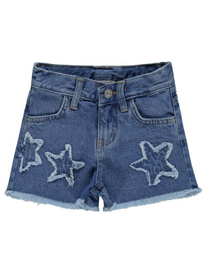 Civil Girls Yıldız Nakışlı 2-5 Yaş Şort - Mavi