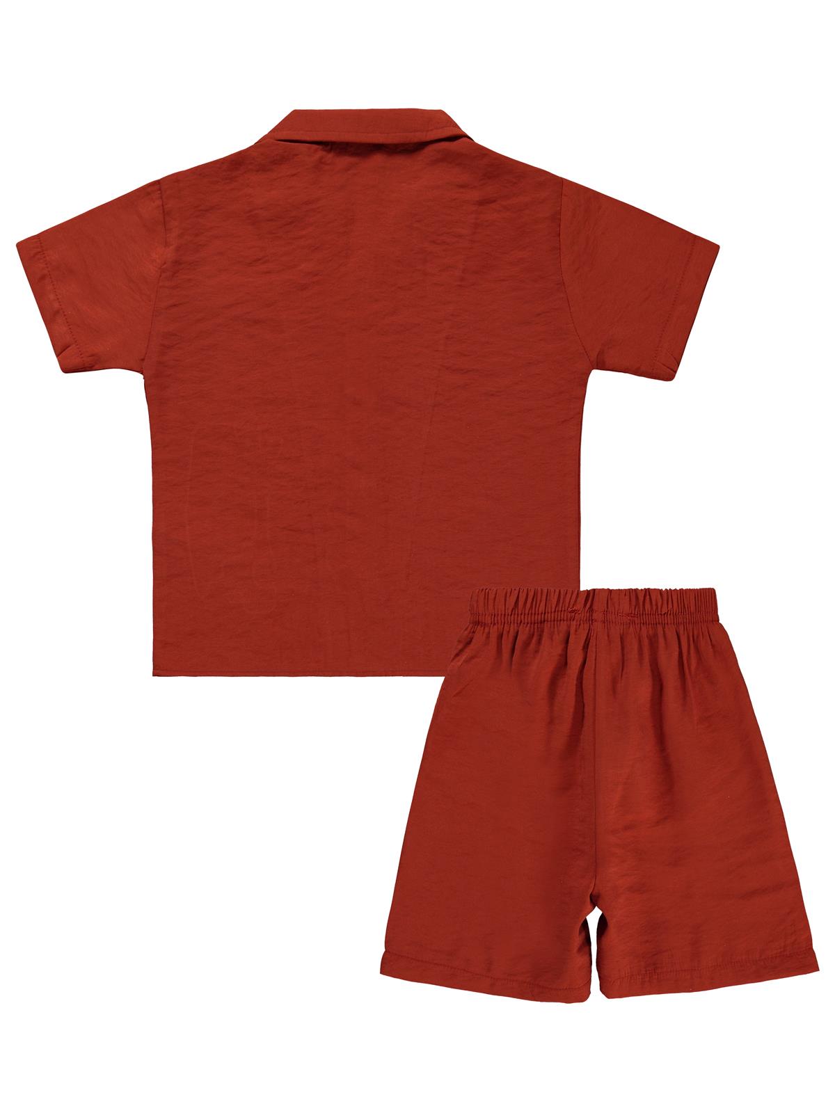 Civil Boys Palmiye Nakışlı 2-5 Yaş Takım - Turuncu