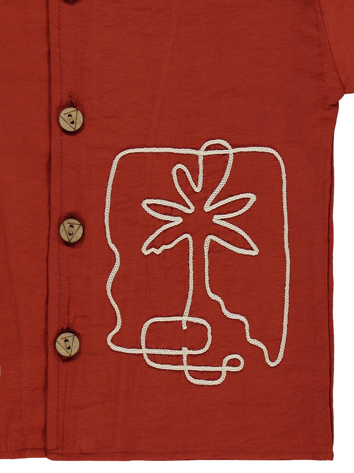 Civil Boys Palmiye Nakışlı 2-5 Yaş Takım - Turuncu