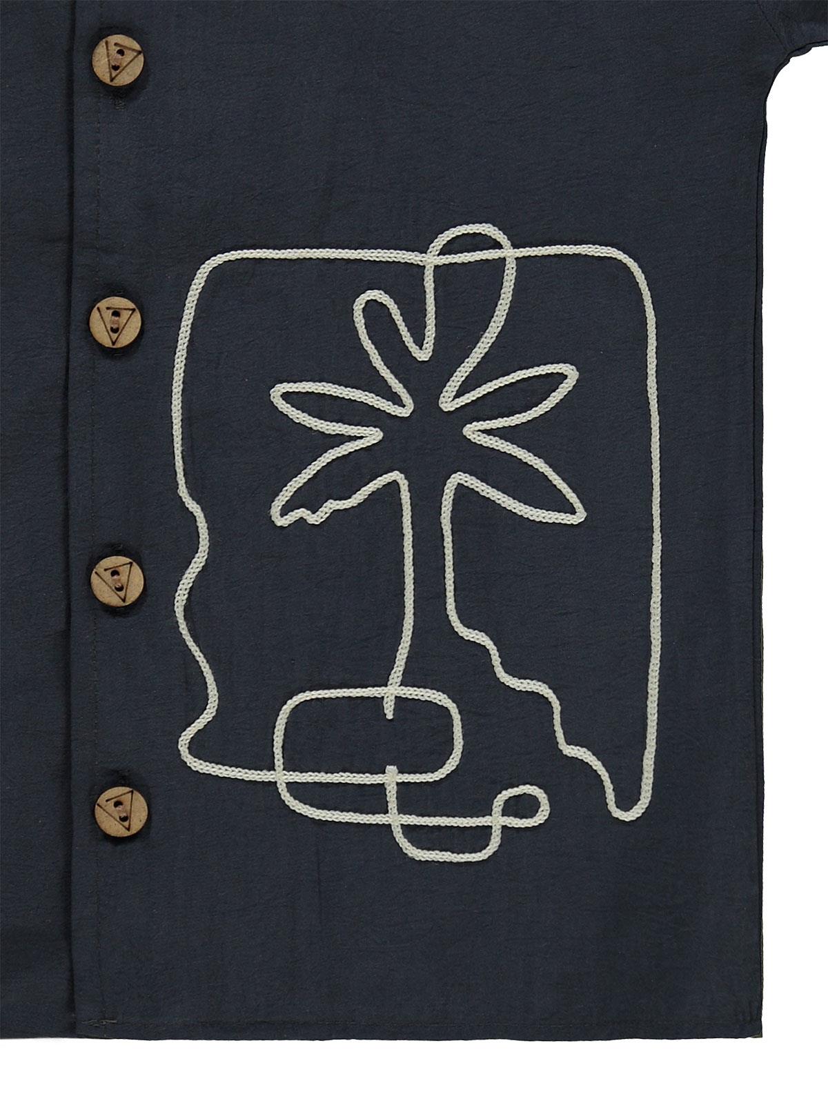 Civil Boys Palmiye Nakışlı 6-9 Yaş Takım - Gri