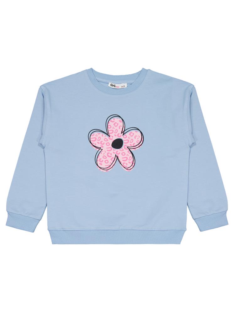 Civil Girls Leopar Çiçek Baskılı 6-9 Yaş Takım - Pembe