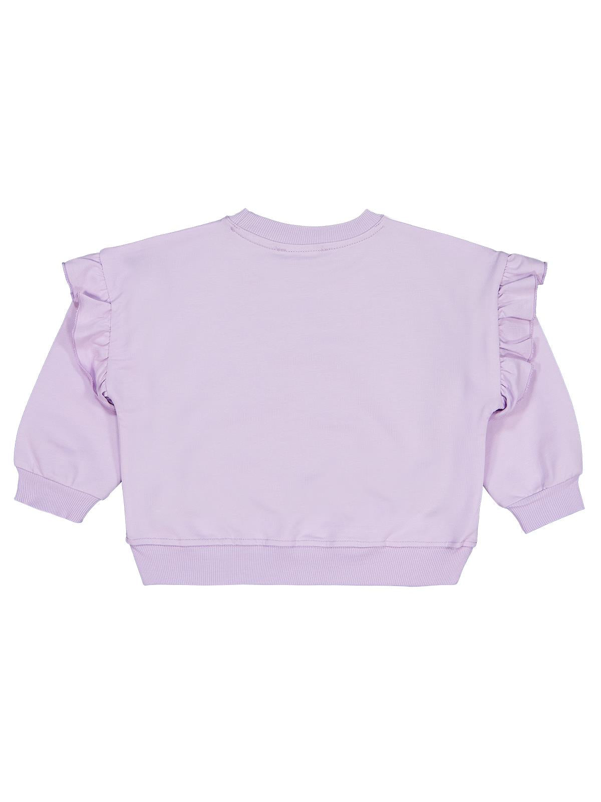 Civil Kız Çocuk Kalpli Unicorn Baskılı Sweatshirt | 2 İp Uzun Kol | Okul Kreş ve Günlük Kullanım - Lila