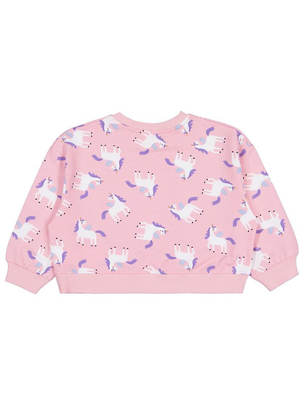 Civil Girls Unicorn Baskılı 2-5 Yaş Sweatshirt - Pembe