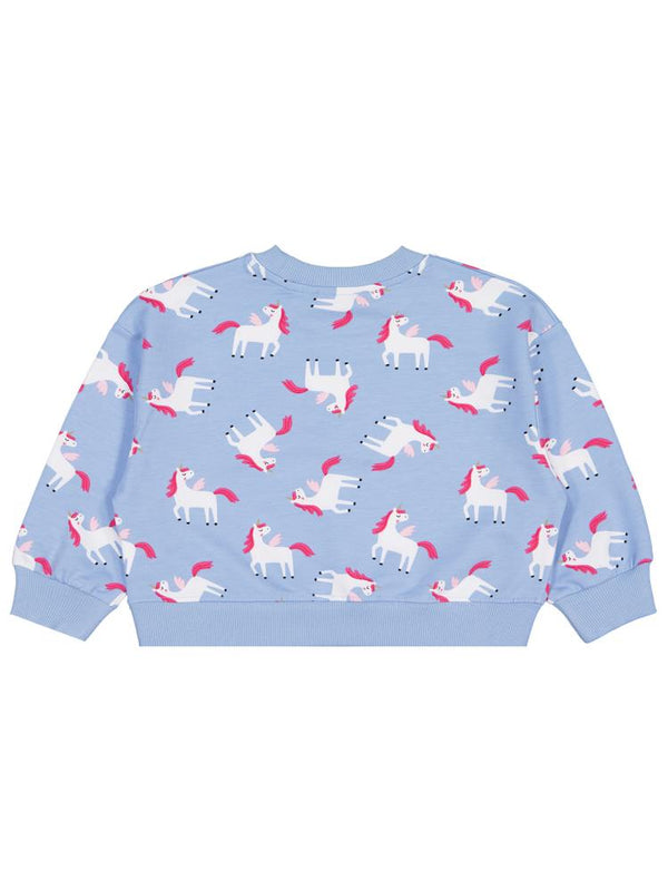 Civil Girls Unicorn Baskılı 2-5 Yaş Sweatshirt - Mavi