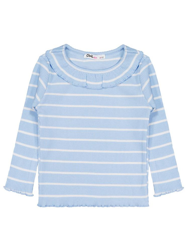 Civil Girls Çizgili 2-5 Yaş Sweatshirt - Mavi