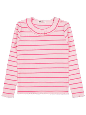 Civil Girls Çizgili 6-9 Yaş Sweatshirt - Pembe