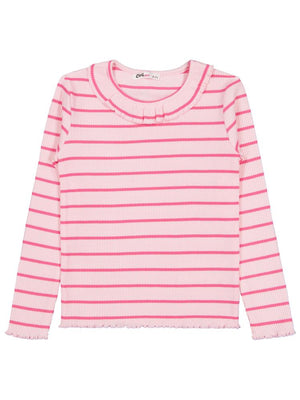 Civil Girls Çizgili 6-9 Yaş Sweatshirt - Pembe