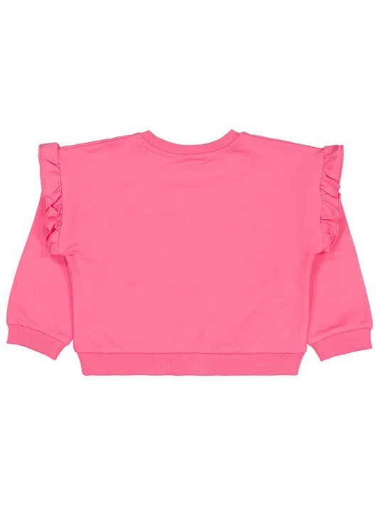 Civil Kız Çocuk Renkli Papatya Baskılı Sweatshirt | 2 İp Uzun Kol | Okul Kreş ve Günlük Kullanım - Pembe
