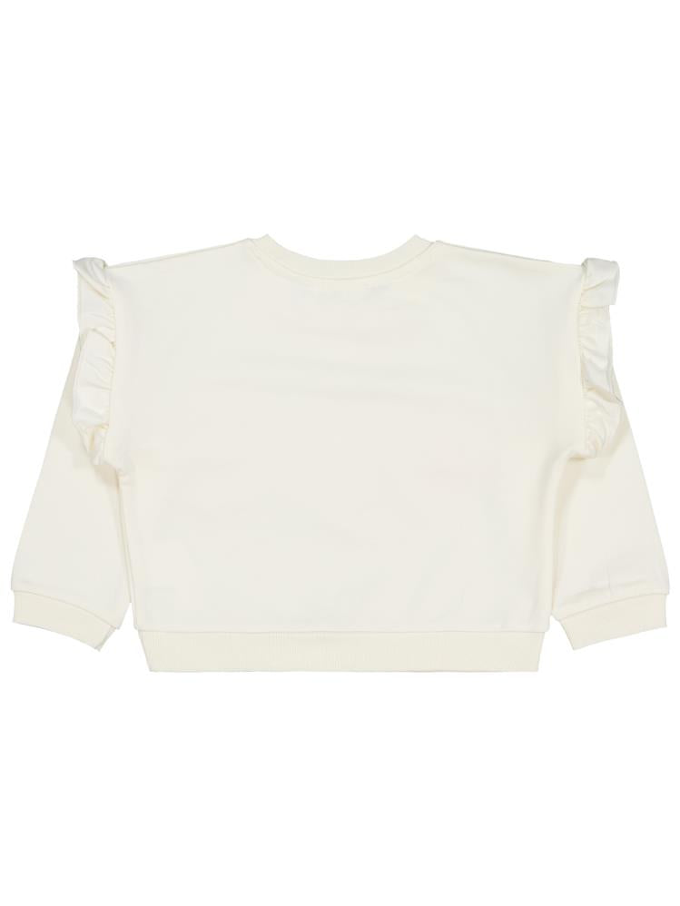 Civil Girls Renkli Papatya Baskılı 2-5 Yaş Sweatshirt - Ekru