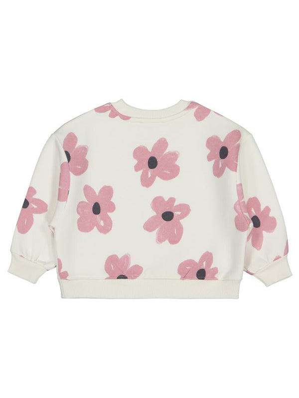 Civil Girls Çiçek Baskılı 2-5 Yaş Sweatshirt - Ekru