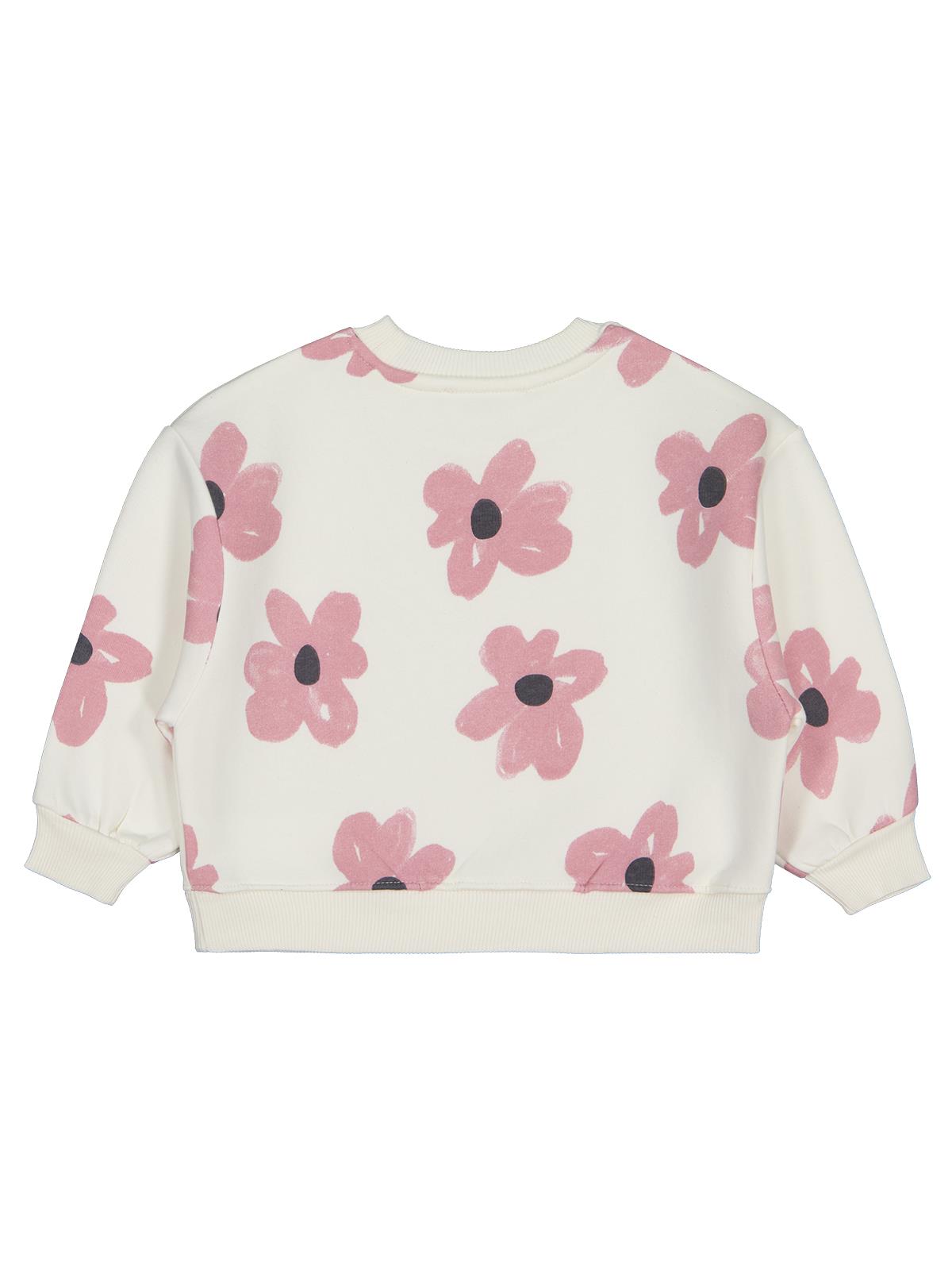 Civil Girls Çiçek Baskılı 2-5 Yaş Sweatshirt - Ekru