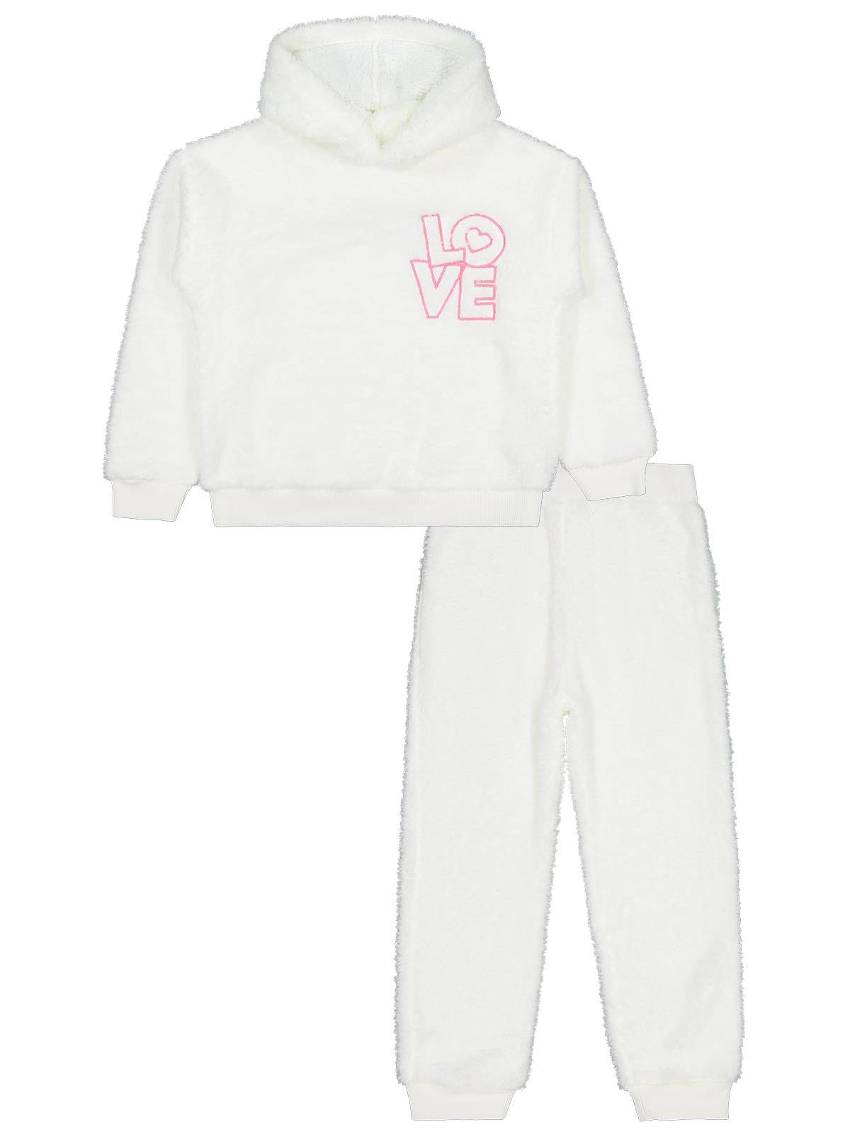 Civil Girls Love Nakışlı 6-9 Yaş Eşofman Takımı - Ekru