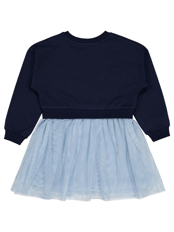 Civil Girls Unicorn Baskılı 2-5 Yaş Elbise - Lacivert