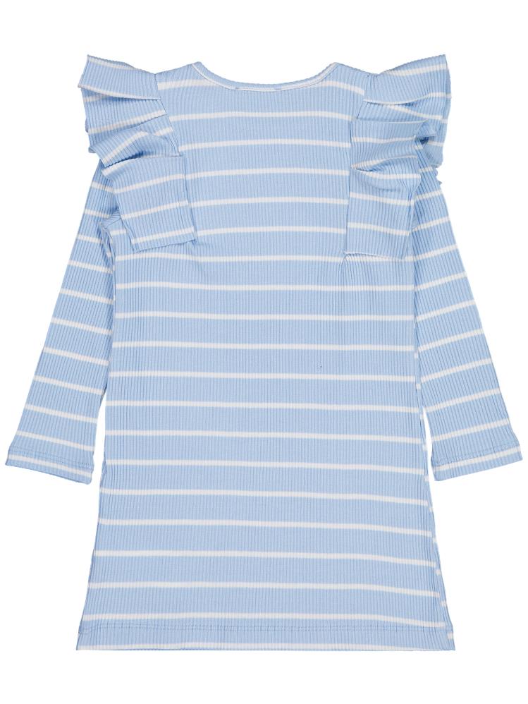 Civil Girls Çizgili 2-5 Yaş Elbise - Mavi