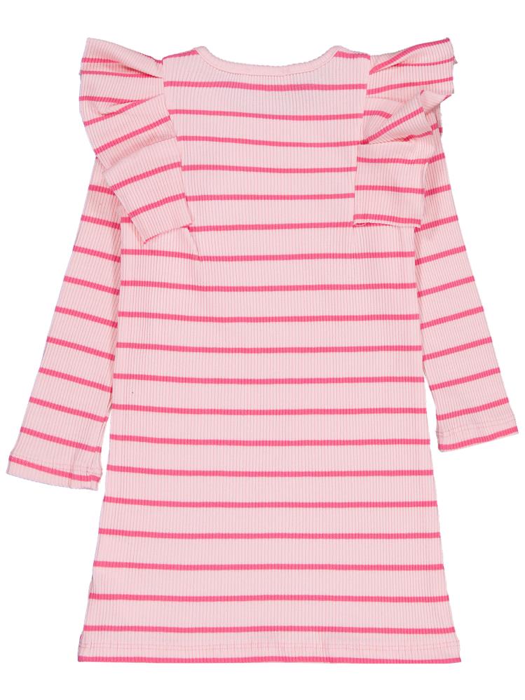 Civil Girls Çizgili 6-9 Yaş Elbise - Pembe