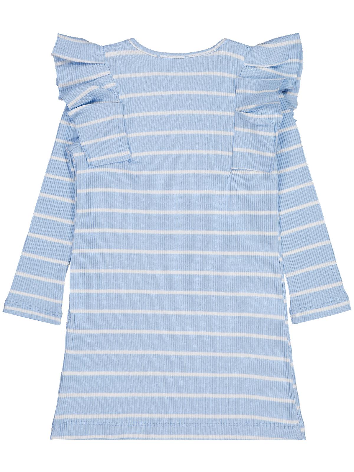 Civil Girls Çizgili 6-9 Yaş Elbise - Mavi