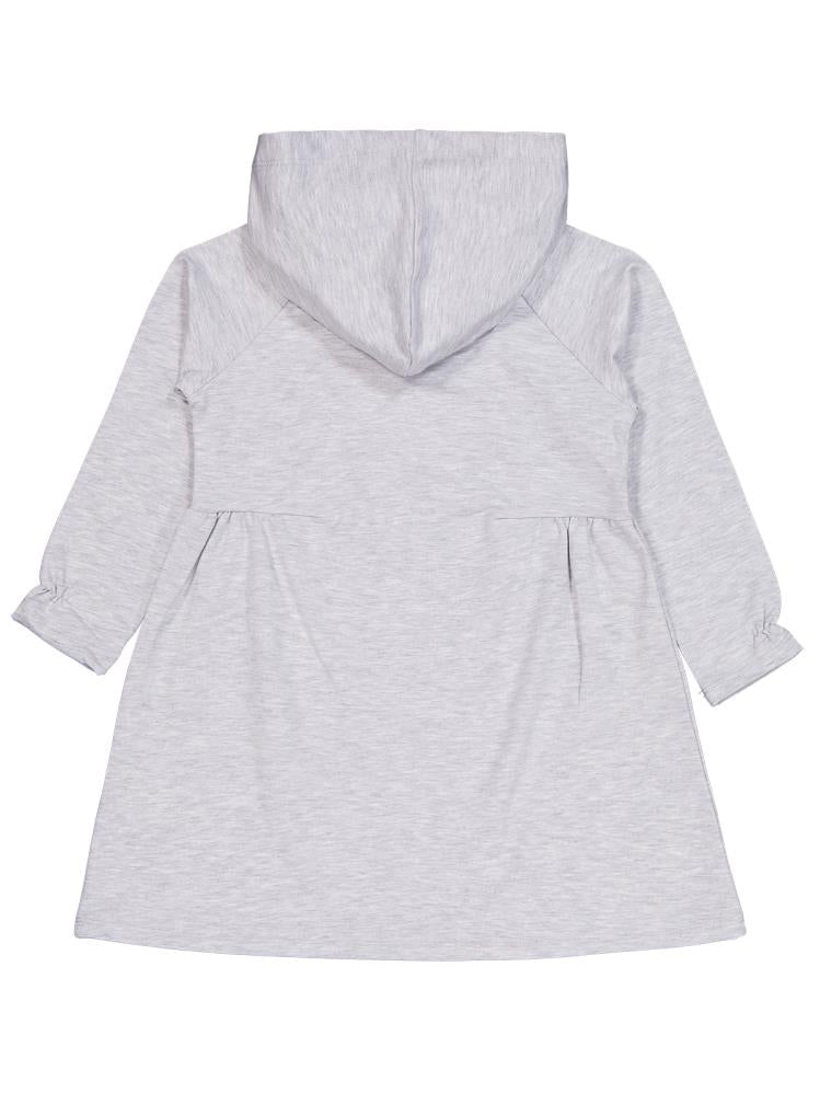 Civil Girls Kapşonlu 6-9 Yaş Elbise - Gri