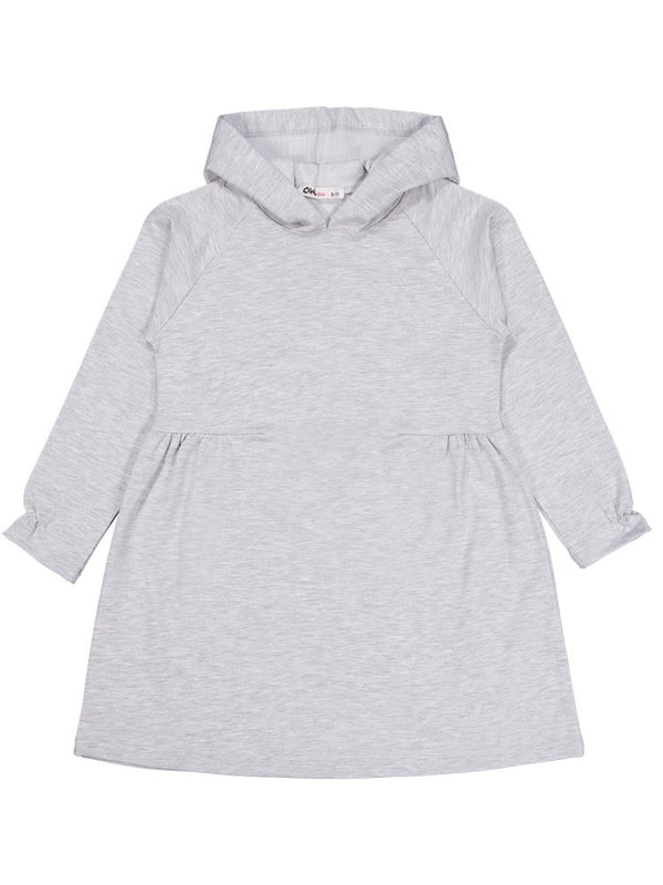 Civil Girls Kapşonlu 6-9 Yaş Elbise - Gri