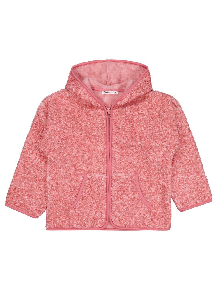 Civil Girls Kanguru Cepli 6-9 Yaş Hırka - Pembe