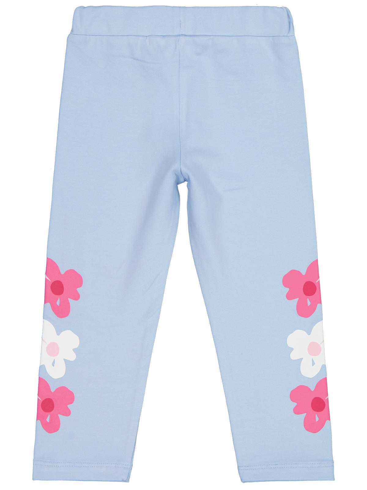 Civil Girls Çiçek Baskılı 2-5 Yaş Tayt - Mavi