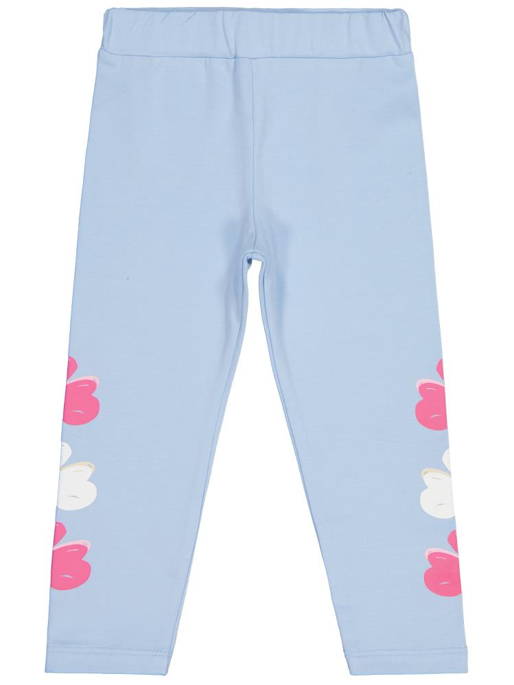 Civil Girls Çiçek Baskılı 2-5 Yaş Tayt - Mavi